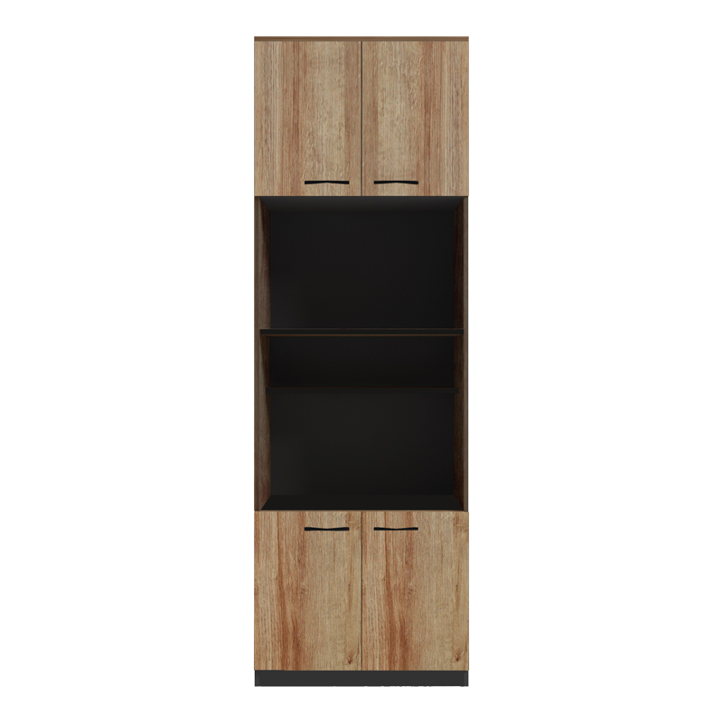 Dollap kuzhine Rowan pakoworld në nuancë gri e errët-lisi 60x42x182cm