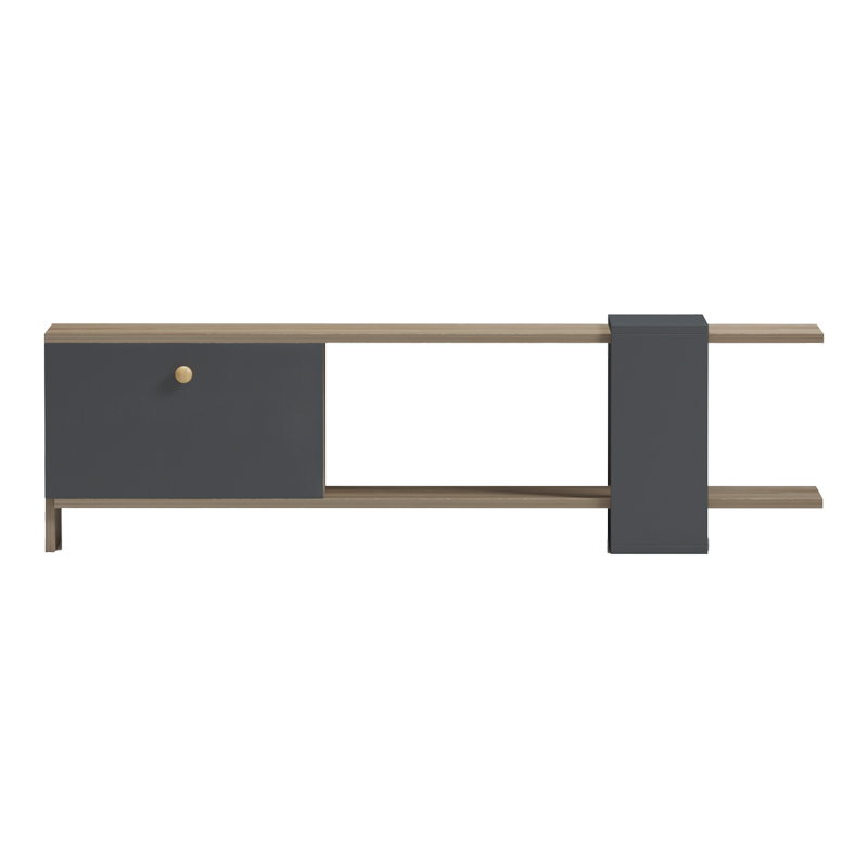 Komodinë TV Standi pakoworld në sonoma-antracit 120x25x36.8cm