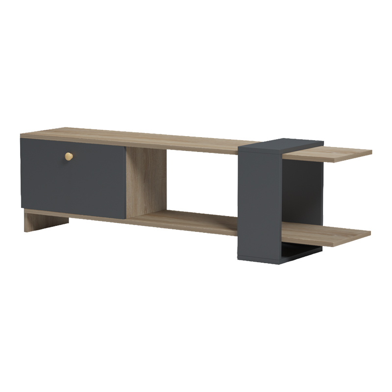 Komodinë TV Standi pakoworld në sonoma-antracit 120x25x36.8cm