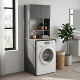 Mobilje lavanderie Chaxe pakoworld antracit-sonoma 65x32.5x183.6cm