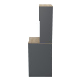 Mobilje lavanderie Chaxe pakoworld antracit-sonoma 65x32.5x183.6cm