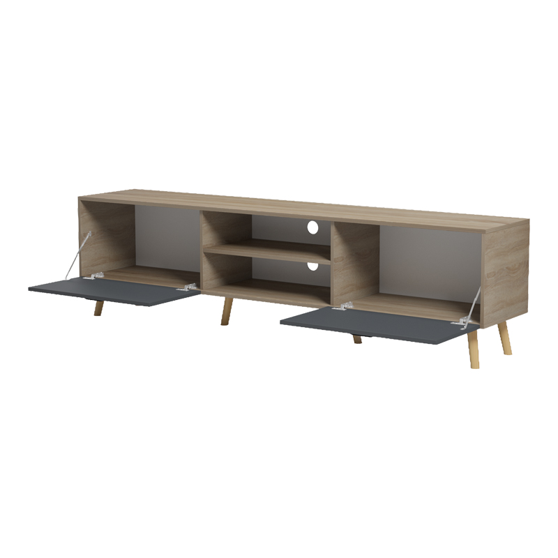 Mbajtëse TV Gorna pakoworld sonoma-antracit 180x35x48.6cm