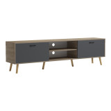 Mbajtëse TV Gorna pakoworld sonoma-antracit 180x35x48.6cm