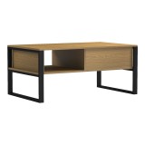Tavolinë kafeje Bendon pakoworld arrë e çelur - metal i zi 100x60x44.5cm