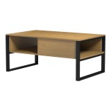 Tavolinë kafeje Bendon pakoworld arrë e çelur - metal i zi 100x60x44.5cm