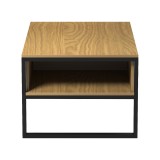 Tavolinë kafeje Bendon pakoworld arrë e çelur - metal i zi 100x60x44.5cm