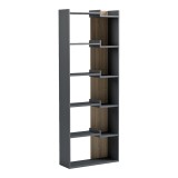 Bibliotekë Corpus pakoworld antracit-sonoma 61x22x162cm