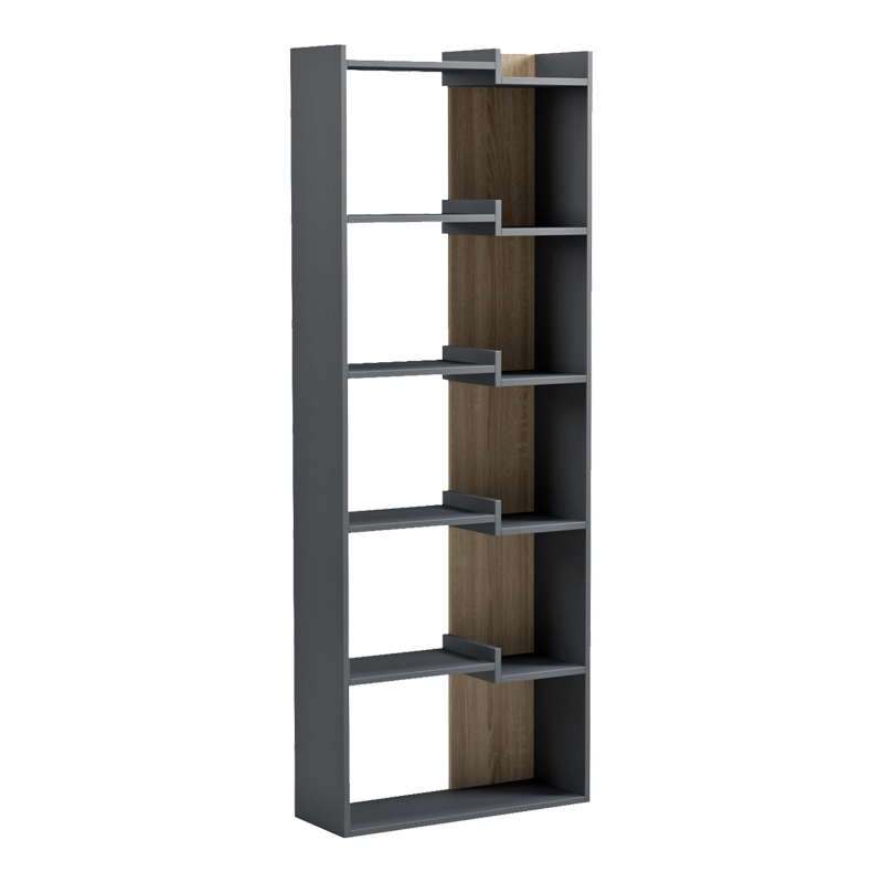 Bibliotekë Corpus pakoworld antracit-sonoma 61x22x162cm