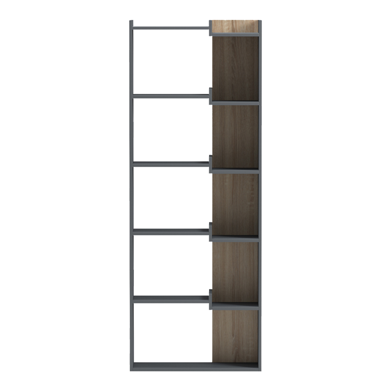 Bibliotekë Corpus pakoworld antracit-sonoma 61x22x162cm