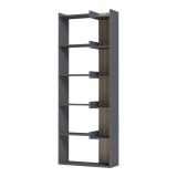 Bibliotekë Corpus pakoworld antracit-sonoma 61x22x162cm