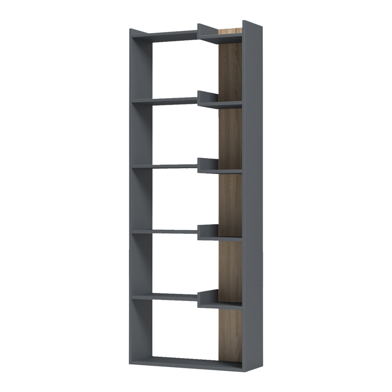 Bibliotekë Corpus pakoworld antracit-sonoma 61x22x162cm