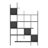 Bibliotekë Manco pakoworld antracit 122x25.5x188cm