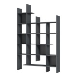 Bibliotekë Manco pakoworld antracit 122x25.5x188cm