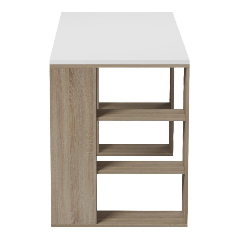 Tavolinë zyre Praga pakoworld SONOMA-e bardhë 140x60x75cm