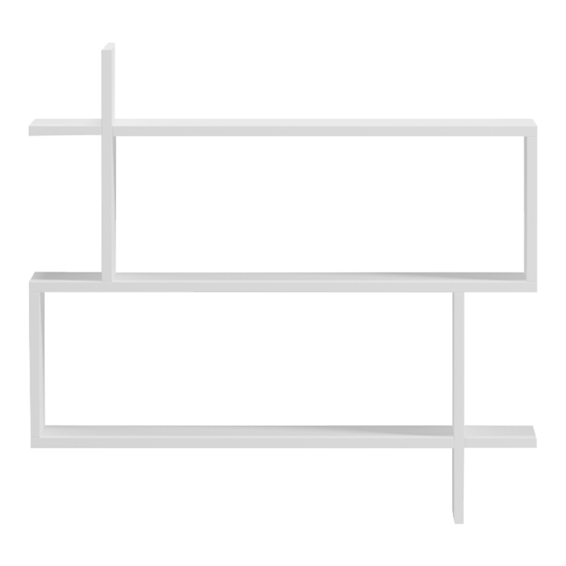 Raft muri paralel pakoworld i bardhë 70x22x65.5cm