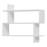 Raft muri paralel pakoworld i bardhë 70x22x65.5cm