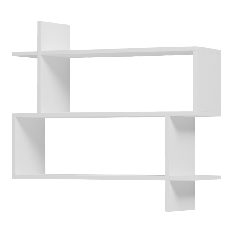 Raft muri paralel pakoworld i bardhë 70x22x65.5cm