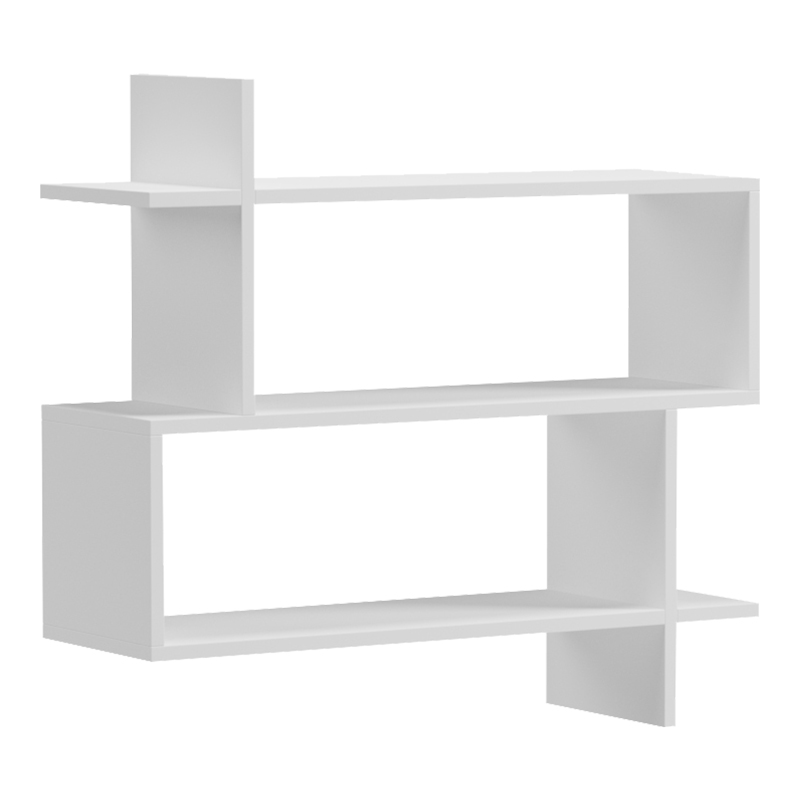 Raft muri paralel pakoworld i bardhë 70x22x65.5cm