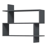 Raft muri Parallel pakoworld antracit 70x22x65.5cm