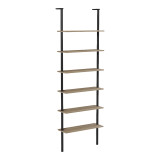 Bibliotekë muri Dimmo pakoworld sonoma-metal i zi 60x20x180cm