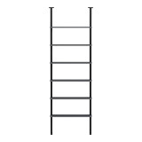 Bibliotekë muri Dimmo pakoworld antracit-metal i zi 60x20x180cm