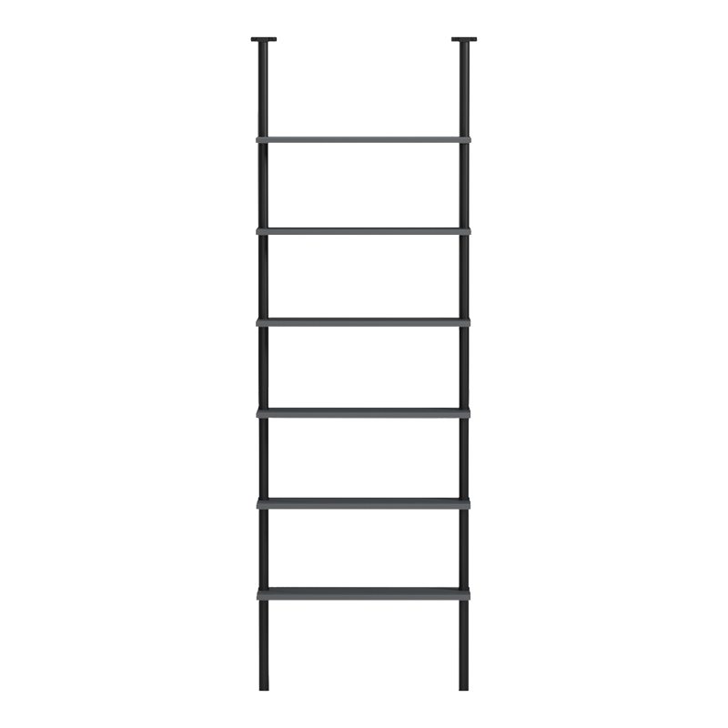 Bibliotekë muri Dimmo pakoworld antracit-metal i zi 60x20x180cm