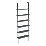 Bibliotekë muri Dimmo pakoworld antracit-metal i zi 60x20x180cm