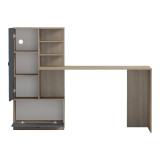 Tavolinë pune me bibliotekë Felanbo pakoworld sonoma-antracit 160x60x125cm