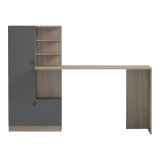 Tavolinë pune me bibliotekë Felanbo pakoworld sonoma-antracit 160x60x125cm