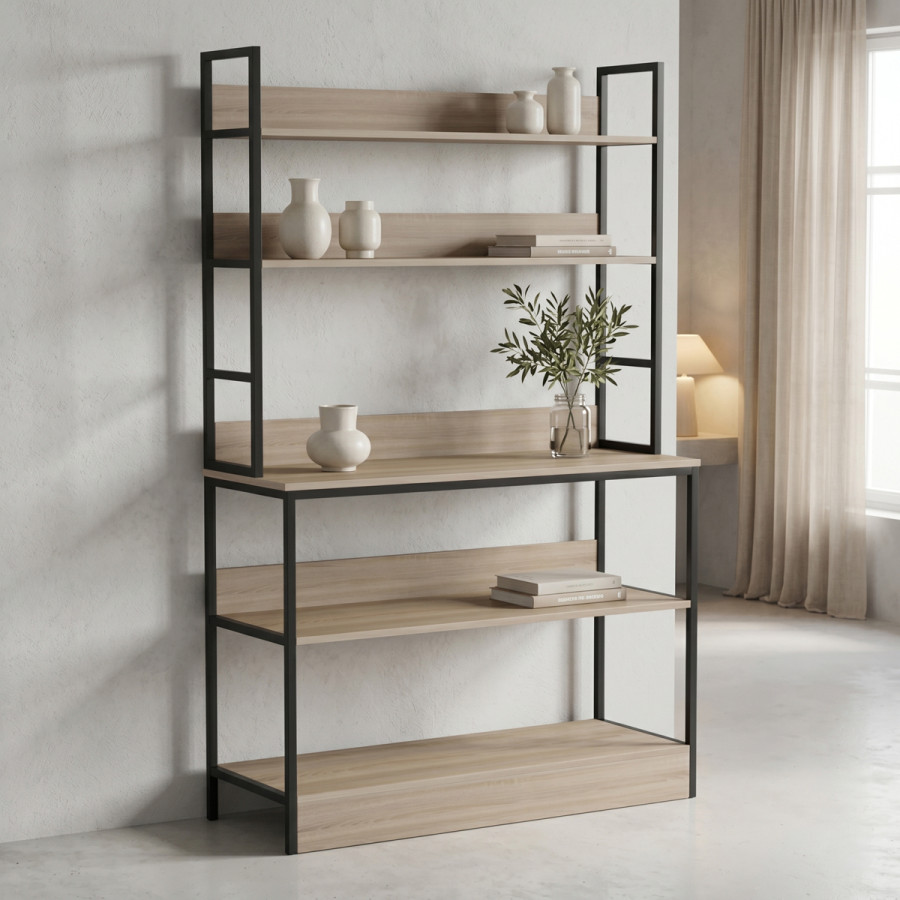 Raft dyshemeje Oranis pakoworld sonoma-black 105x38x165cm