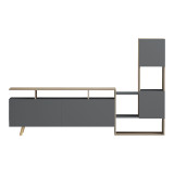 Njësi TV Defry pakoworld sonoma-antracit 177.5x31.5x110cm