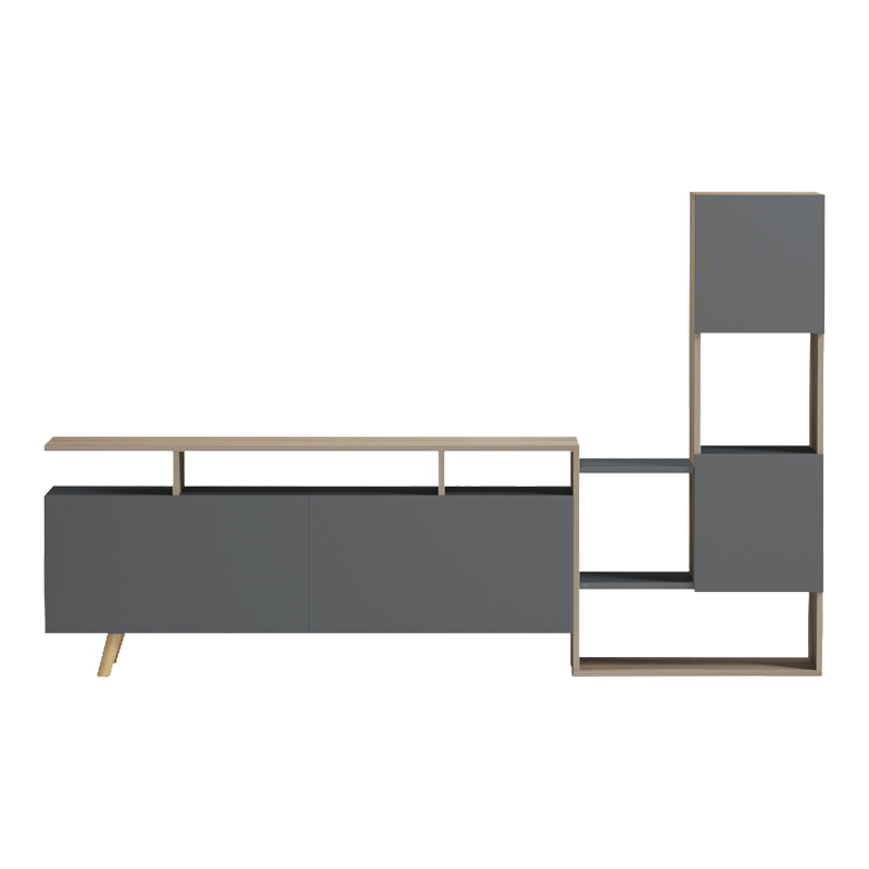 Njësi TV Defry pakoworld sonoma-antracit 177.5x31.5x110cm