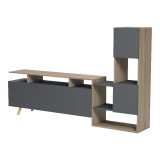 Njësi TV Defry pakoworld sonoma-antracit 177.5x31.5x110cm