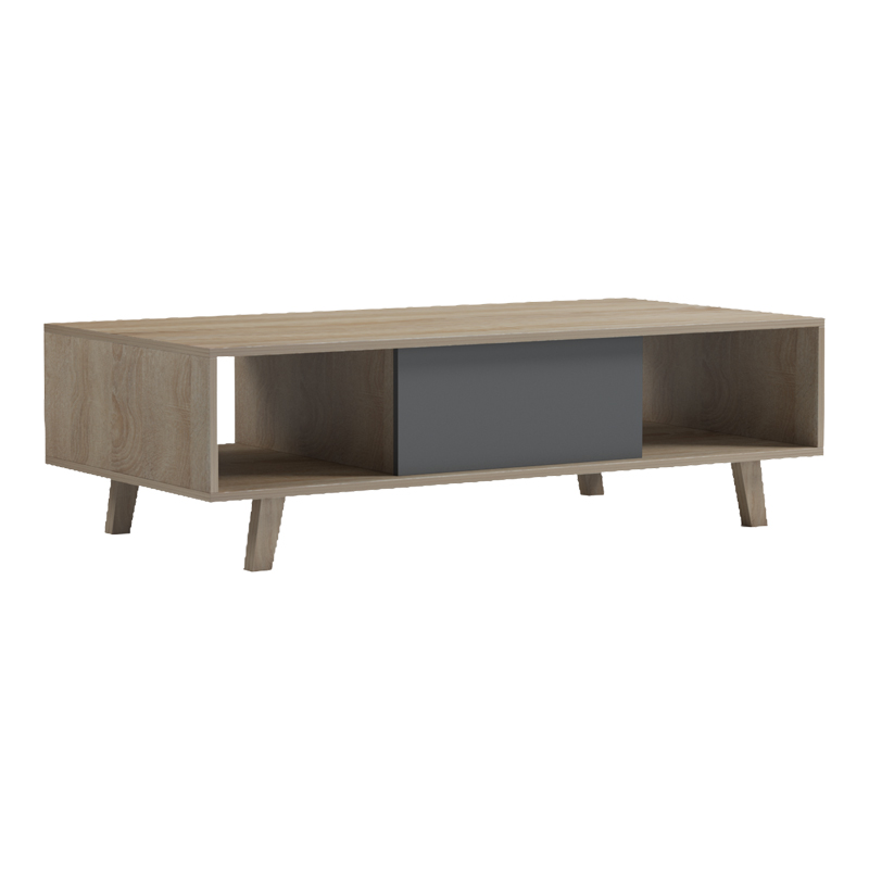 Tavolinë kafeje Elonza pakoworld sonoma-antracit 120x60x36cm