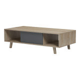 Tavolinë kafeje Elonza pakoworld sonoma-antracit 120x60x36cm