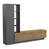 Njësi TV Tilveo pakoworld oak-antracit 230x41.5x180cm