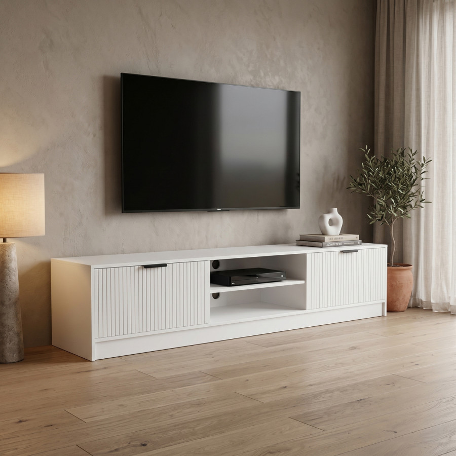 Stend TV Lemardo pakoworld e bardhë 180x40x40cm