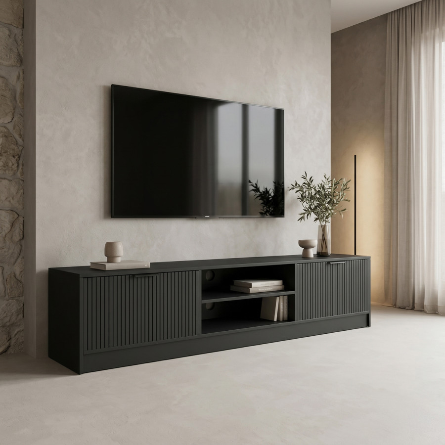 Stend TV Lemardo pakoworld e zezë 180x40x40cm