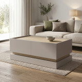 Tavolinë kafeje Wendo pakoworld taupe-sonoma 97x60x40cm