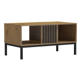 Tavolinë kafeje Delanka pakoworld OAK-e zezë 92x50x46cm