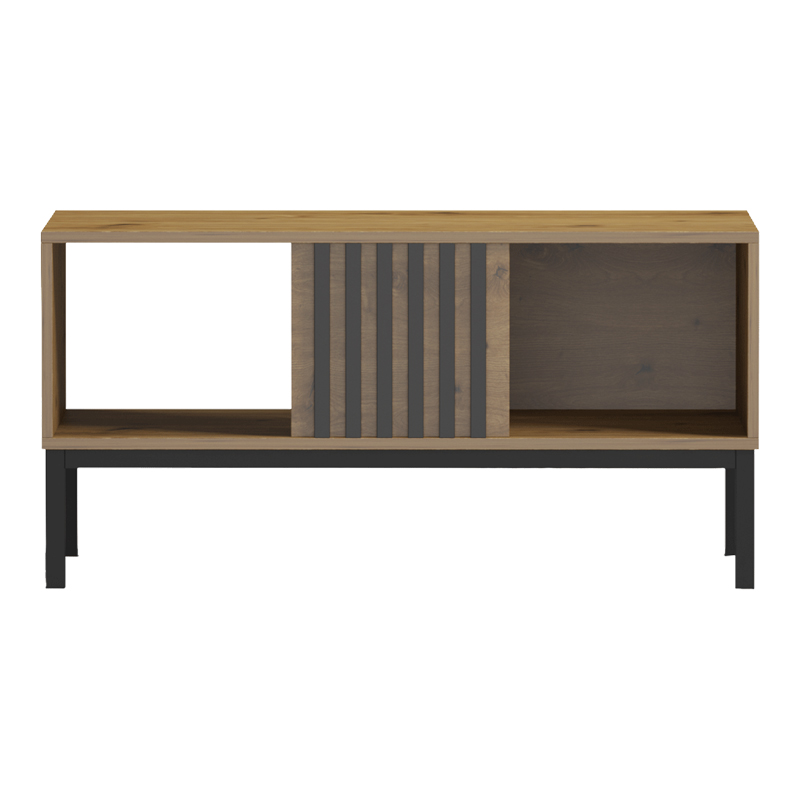 Tavolinë kafeje Delanka pakoworld OAK-e zezë 92x50x46cm