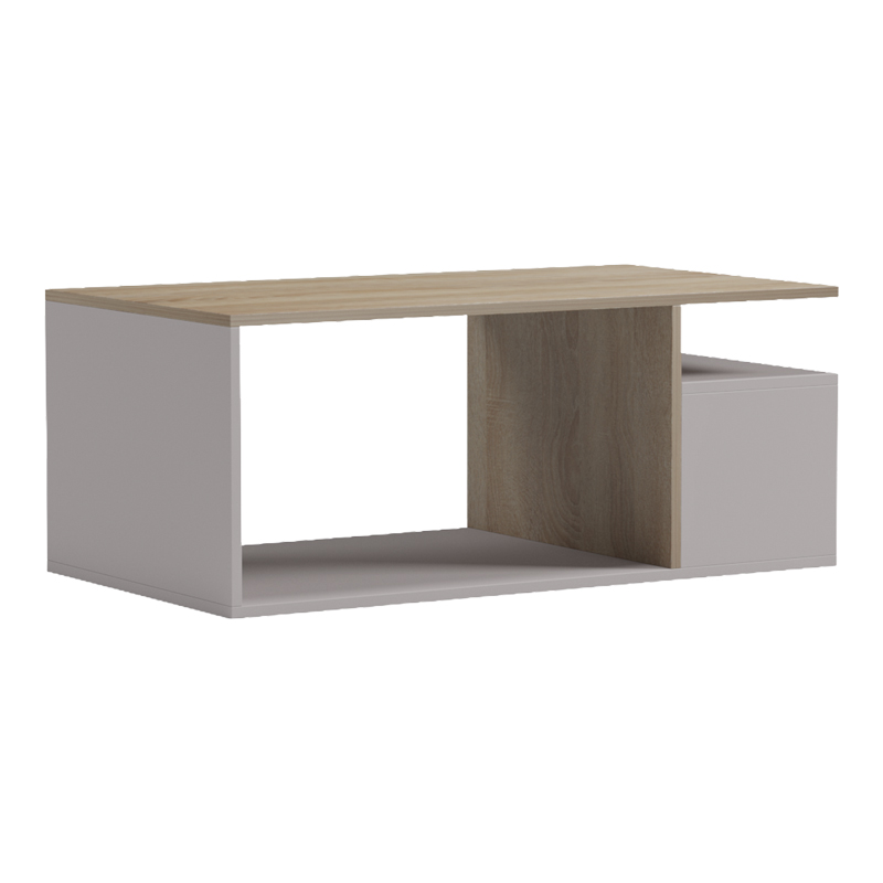 Tavolinë kafeje Wendo pakoworld taupe-sonoma 91x37x50cm