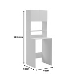 Mobilje lavanderie Chaxe pakoworld e bardhë 65x60x183.6cm