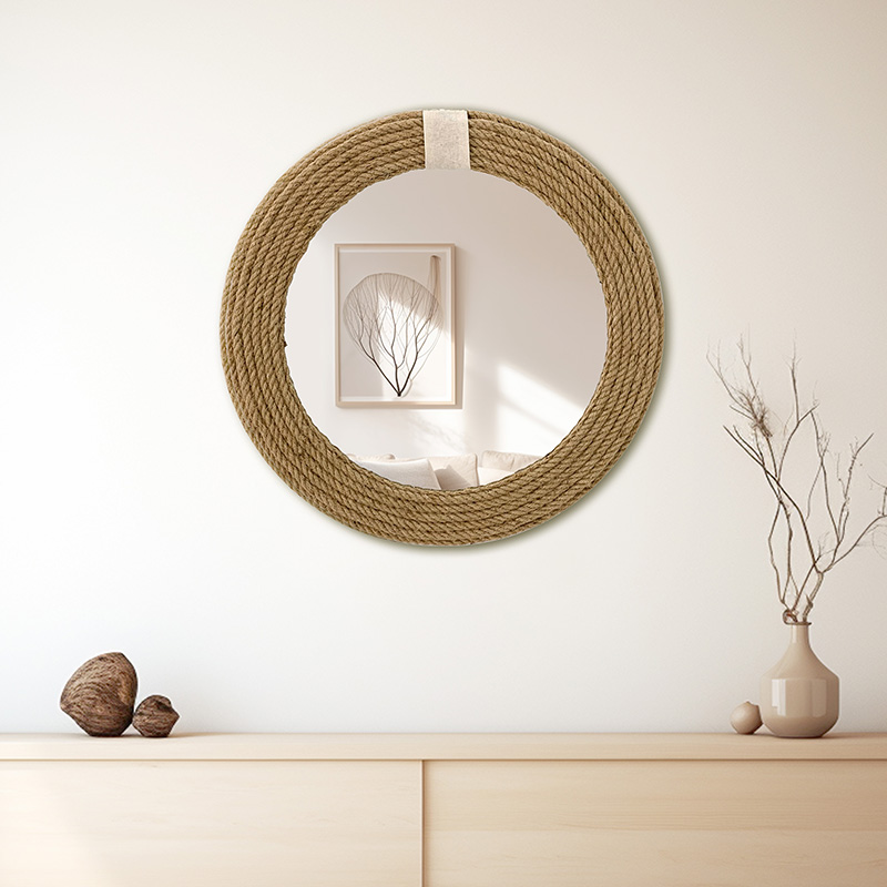 Pasqyrë Rope pakoworld natyrale 60x2x60cm