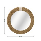 Pasqyrë Rope pakoworld natyrale 60x2x60cm