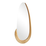 Pasqyrë ovale Marly pakoworld mdf në nuancë natyrale 50.5x4x127cm