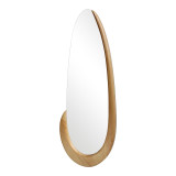 Pasqyrë ovale Marly pakoworld mdf në nuancë natyrale 50.5x4x127cm