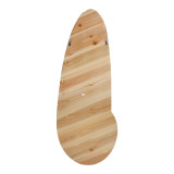 Pasqyrë ovale Marly pakoworld mdf në nuancë natyrale 50.5x4x127cm