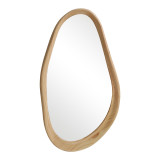 Pasqyrë ovale Baloa pakoworld mdf në nuancë natyrale 44x4x80cm