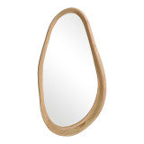 Pasqyrë ovale Baloa pakoworld mdf në nuancë natyrale 44x4x80cm